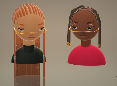 3D Characters 3d 3d art 3d character 3d character design african braids animation black girl blender braids character design design digital art feminine graphic design illustration motion graphics render woman