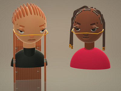 3D Characters 3d 3d art 3d character 3d character design african braids animation black girl blender braids character design design digital art feminine graphic design illustration motion graphics render woman