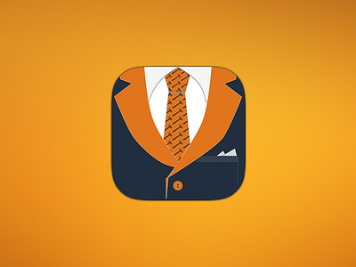 Tap4job app icon job orange suit tie