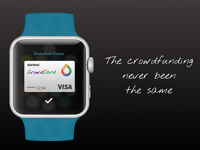 Starteed Crowdcard apple card credit crowdfunding donation pay starteed