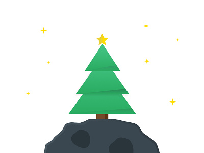 Tree & Star christmas icon illustration rock sketch star stars tree
