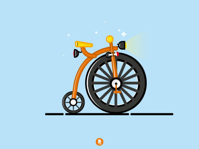 Retrò Bike adobe bike flatdesign icon illustration illustrator outline retro vector vintage