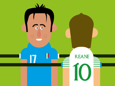 Italy - Ireland euro2016 calciobalilla character eder euro2016 football illustration italy italyireland keane player soccer sport