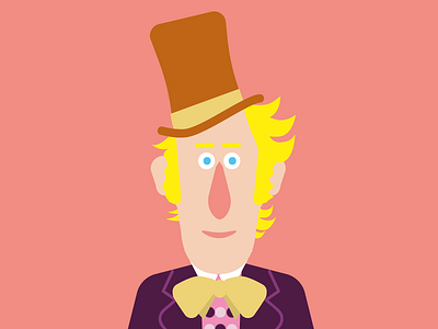 Gene Wilder tribute cartoon comics face genewilder illustration portrait tribute vector willywonka