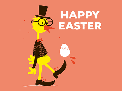 Happy easter! bird cartoon character comics easter egg happyeaster illustration vector