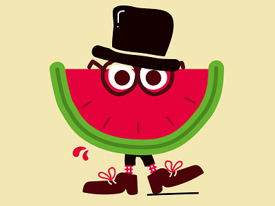 Smile... It's summer! character comics draw food foodporn fruits illustration melon smile summer vector watermelon