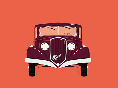 Alfa Romeo alfaromeo art car illustration machine picture retro vector vintage