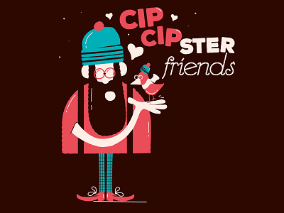 CIP CIPster friends art brushes character comics crazy friends hipster illustration vector visual