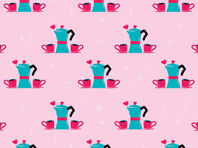 Valentine's day wallpaper - coffee in love coffee coffeetime iloveyou love pattern texture valentinesday vector wallpaper