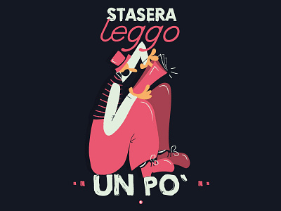 Stasera leggo un po' art book cartoon character collection comics illustration moments mood vector word