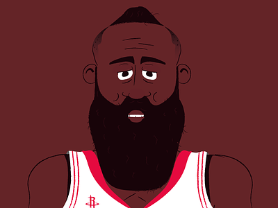 James Harden portrait basket basketball basketball player beard face harden hipster houstorockets illustration jamesharden nba vector vector art