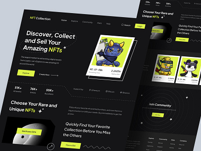 NFT Landing Page crypto landing nft page ui ux web design