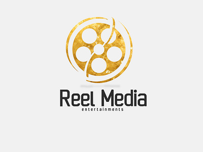Reel Media branding design illustration logo minimal vector