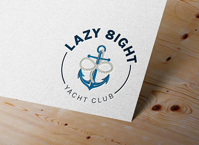 Lazy 8ight Yacht Club Logo graphic design illustrator logo logo design