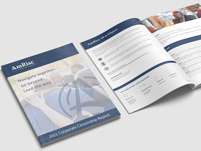 AmRisc Corporate Social Responsibility Report brochure design flyer graphic design