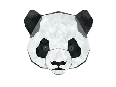 fifty shades of panda bear illustration monocromatic panda simetric
