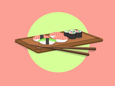 My fav food! design food illustration sushi vector art