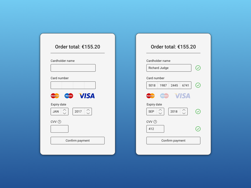 Order and pay. Форма авторизации. Card form. Credit form Design. Payment form.