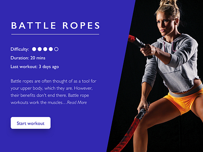 Workout Of The Day battle ropes dailyui exercise gym ui workout workout of the day