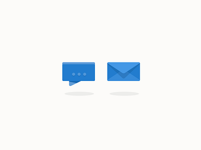 Chat & Mail icons