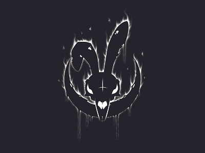 Death Rabbit design illustration logo t shirt design