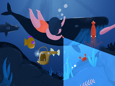Underwater world illustration illustration
