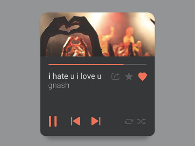 Daily UI #5-Music Player interface music player
