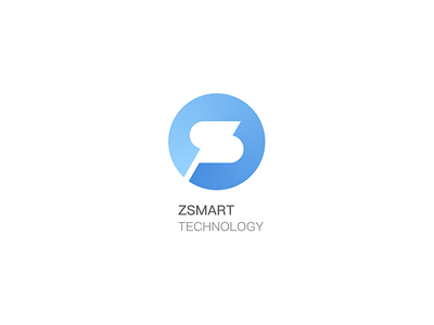 ZSMART logo bird blue fly icon logo s technology z