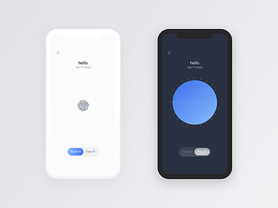 ID Scan concept concept face id iphonex recognition touch