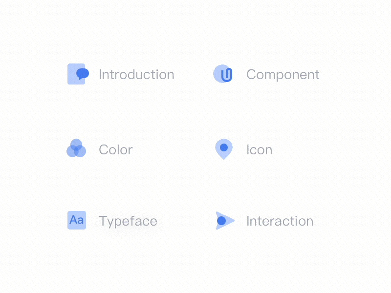 Hover effect animation blue button effect icon principle sketch