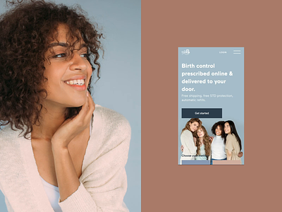 Birth control subscription service with telemedicine design feminine healthcare healthtech interaction interactive design ui webdesign website