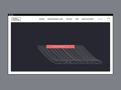 News platform for black community 404 animation branding design echo interaction interactive design news typography ui webdesign website