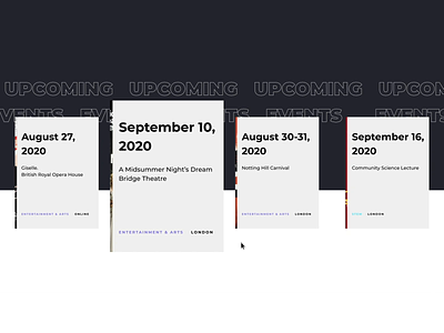 News platform for black community cover design event events hover interaction interactive design poster tile ui webdesign website