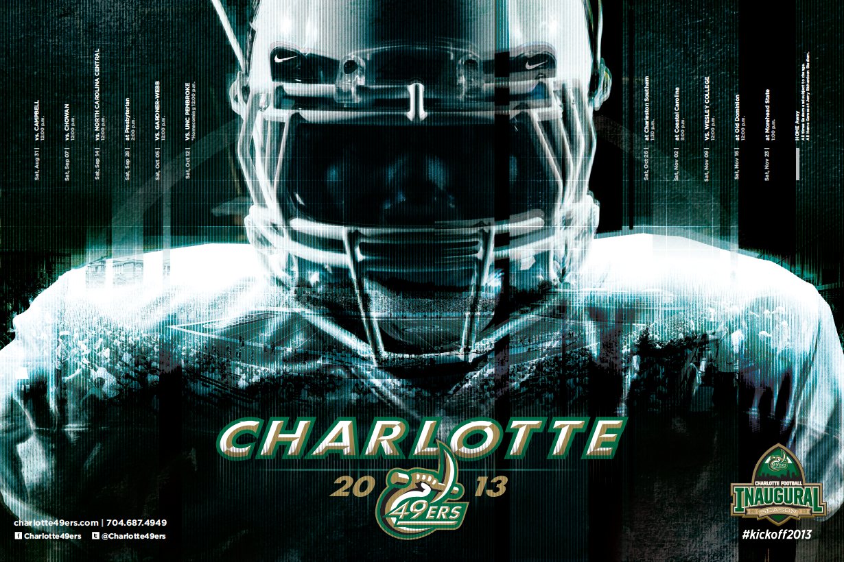 UNC Charlotte football poster by Brian Hostetler on Dribbble