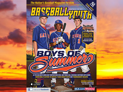 Baseball Youth Magazine - Boys of Summer baseball cover little league magazine mlb players summer sunset youth