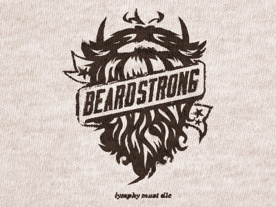 BeardSTRONG t-shirt beard brian hostetler brown illustration lymphoma strong t shirt tan