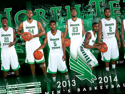 2013-2014 North Texas Men's Basketball Poster