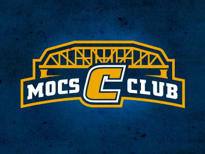 UTC Mocs Club logo athletics blue bridge chattanooga gold mocs sports tennessee university utc yellow