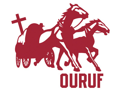 Oklahoma University RUF branch logo christ christian college cross fellowship horses oklahoma ou red reformed university wagon