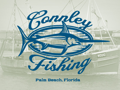 Connley Fishing logo bass boat fish fishing florida palm beach swordfish