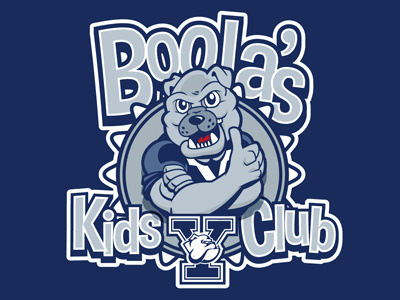 Yale University Boola's Kids Club blue gray bulldog club dog kids ncaa university yale