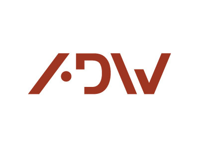 ADW logo a d geometric logo type w