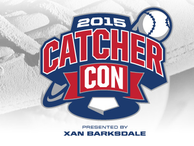 Catcher Con logo 2015 baseball catcher con convention flag plate sports