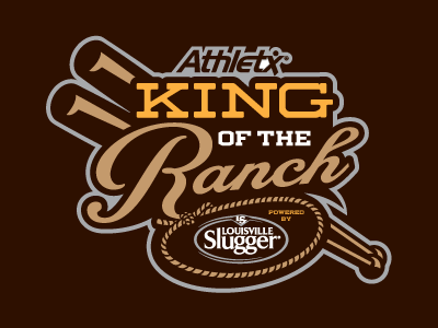 King of the Ranch Tournament baseball bats king logo ranch rope sports western