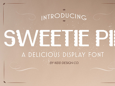 Sweetie Pie Crinkle Cut Display Font Design branding custom font design display font illustrator modern font