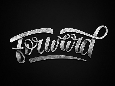 Forward hand drawn hand lettering shadows texture typography vector
