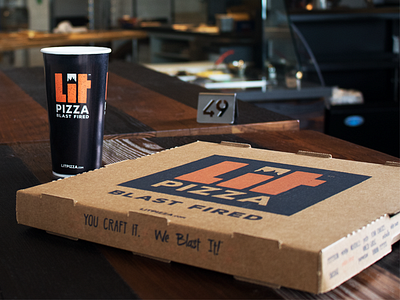 Lit Pizza Logo design fire lit logo pizza