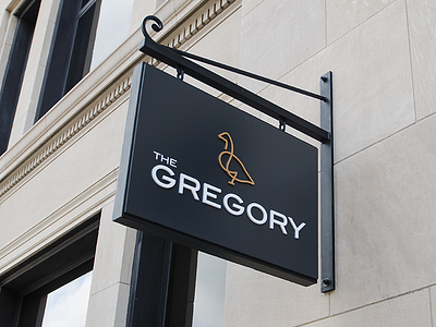 The Gregory Logo brand branding design gold logo restaurant