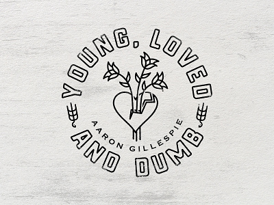 Young, Loved And Dumb aaron band dumb flowers gillespie heart logo loved music musician texture young