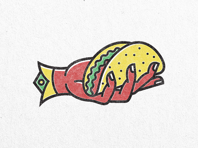Hand Me That Taco american hand taco tattoo traditional